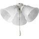 Universal 3 Light White Fan Light Kit in Alabaster Glass