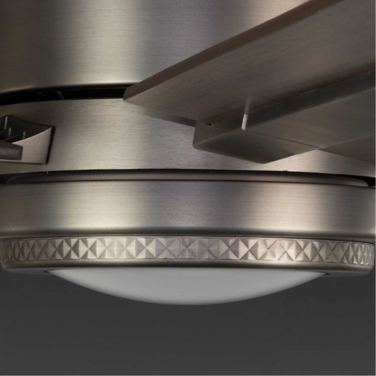 Glandon 60 inch Antique Nickel with Walnut/Driftwood Blades Ceiling Fan, Progress LED