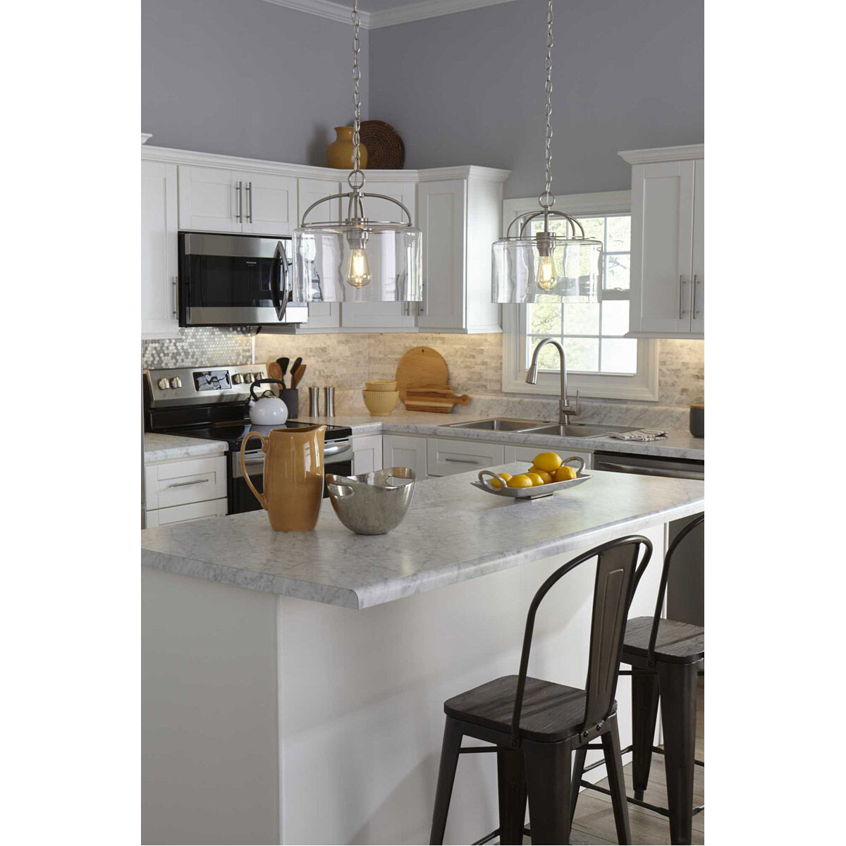 Leyden 1 Light 13 inch Brushed Nickel Mini Pendant Ceiling Light