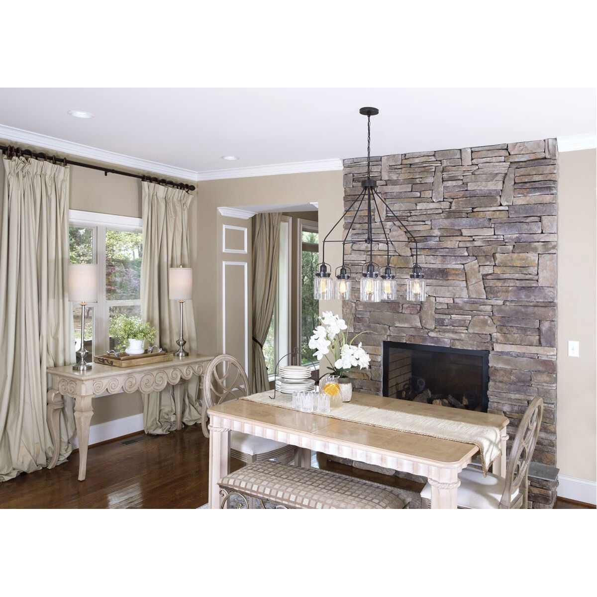 Calhoun 5 Light 28.63 inch Antique Bronze Chandelier Ceiling Light