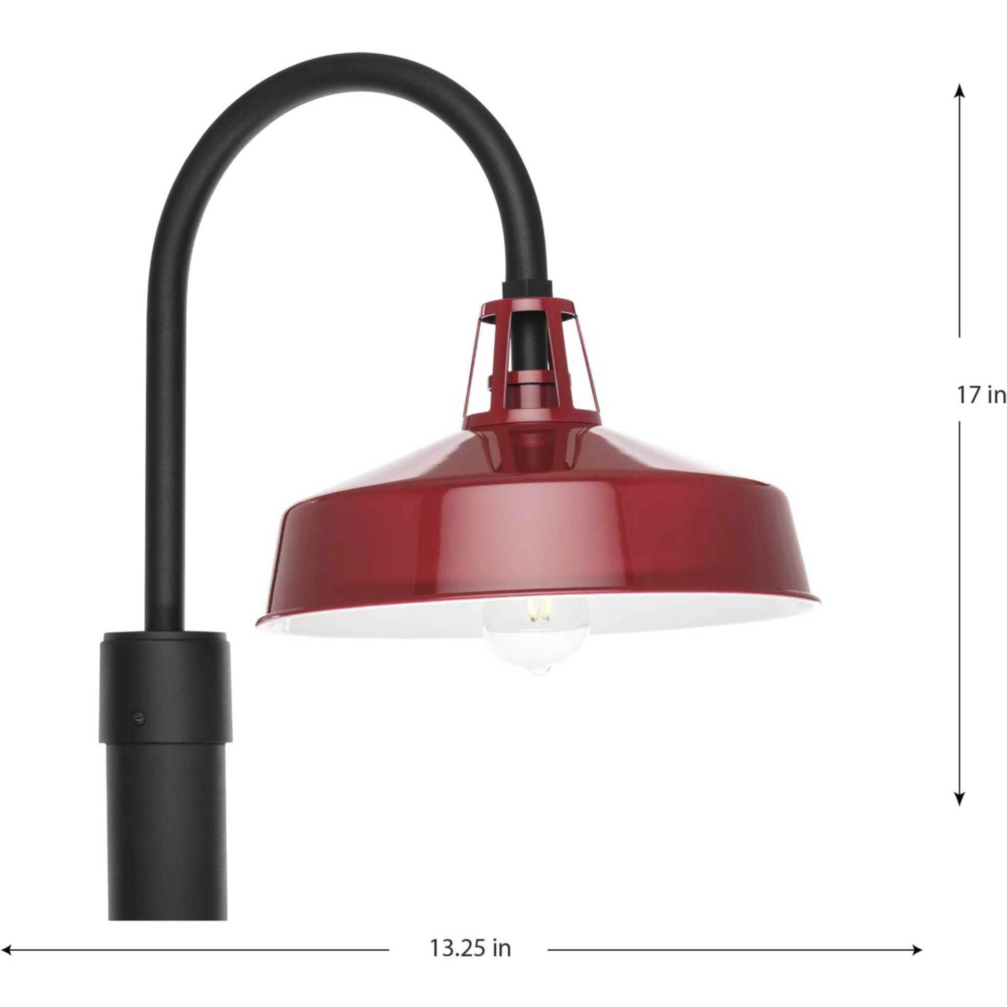 Cedar Springs 1 Light 17 inch Red Outdoor Post Lantern