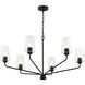 Celino 6 Light 40 inch Black Large Chandelier Ceiling Light