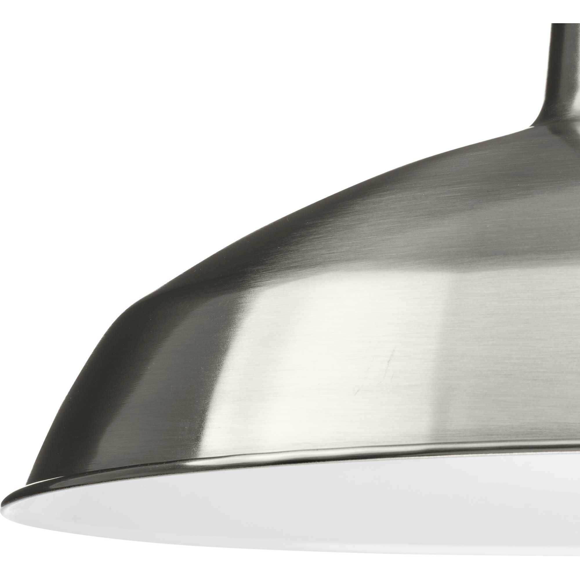 Metal Shade 1 Light 16 inch Brushed Nickel Pendant Ceiling Light in Standard Lamping