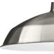 Metal Shade 1 Light 16 inch Brushed Nickel Pendant Ceiling Light in Standard Lamping