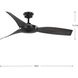 Spicer 54 inch Matte Black with Antique Black Blades Outdoor Ceiling Fan