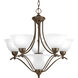 Avalon 5 Light 26 inch Antique Bronze Chandelier Ceiling Light in Alabaster Glass
