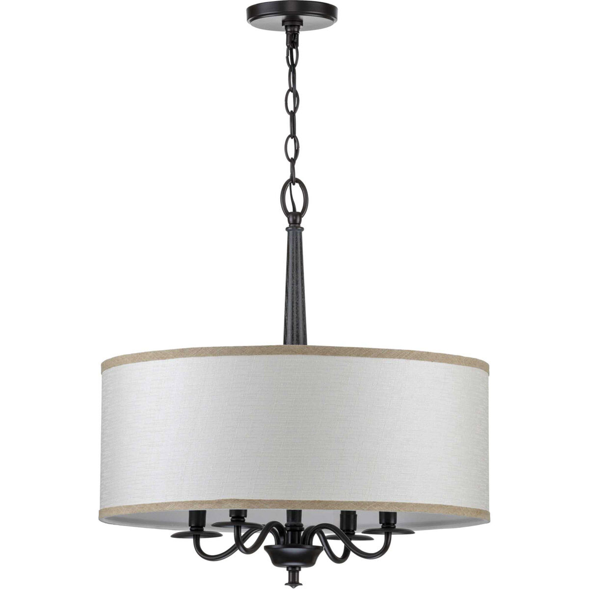 Durrell 4 Light 21 inch Matte Black Chandelier Ceiling Light