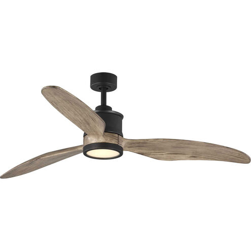 Farris 60 inch Graphite with Driftwood Blades Ceiling Fan, Progress LED