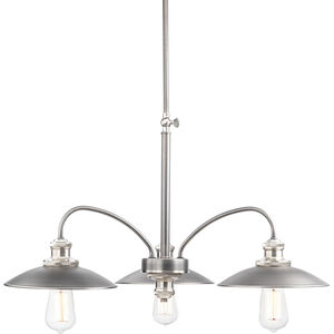 Archives 3 Light 28 inch Antique Nickel Chandelier Ceiling Light
