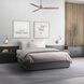 Gaze 60 inch Polished Chrome with Whitewashed Grey/Cherry Blades Ceiling Fan, Progress LED