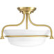 Tinsley 2 Light 16.5 inch Brushed Bronze Semi-Flush Mount Convertible Ceiling Light