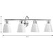 Ashford 4 Light 34 inch Polished Chrome Bath Vanity Wall Light