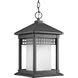 Merit 1 Light 10 inch Textured Black Outdoor Hanging Lantern