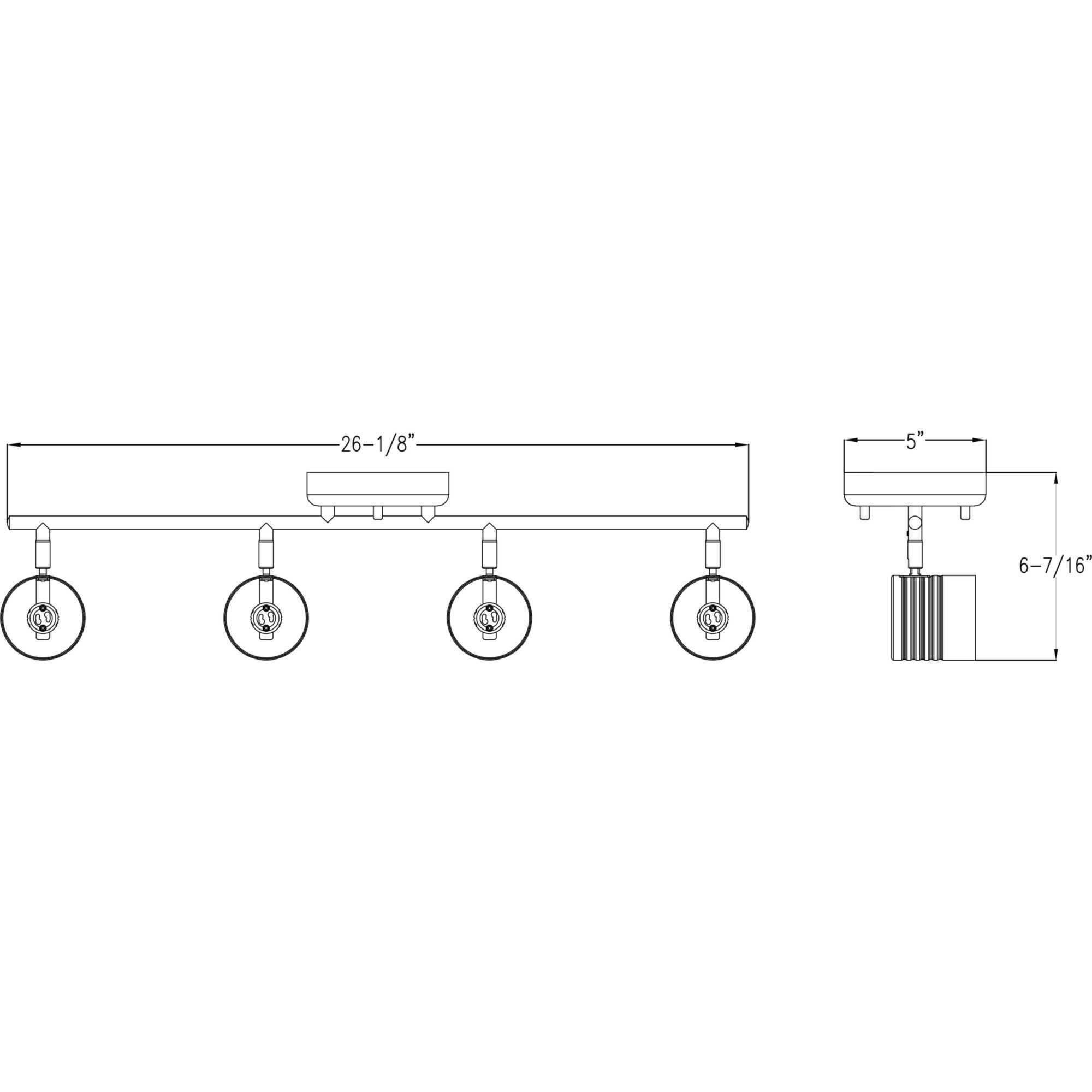 Kitson 4 Light 120 Black Multi-Directional Track Ceiling Light
