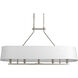 Cherish 5 Light 40 inch Brushed Nickel Linear Chandelier Ceiling Light