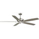 Kennedale 72 inch Painted Nickel with Grey Weathered Wood/Painted Nickel Blades Ceiling Fan