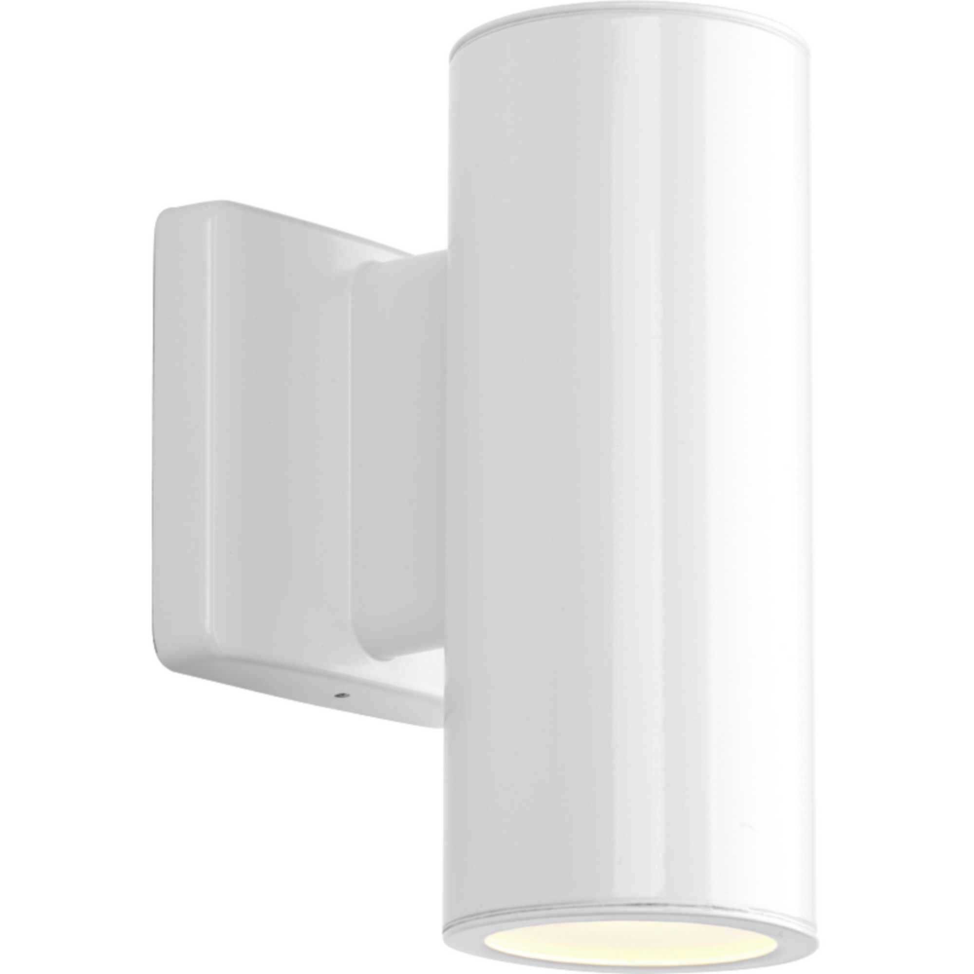Cylinders Outdoor Wall Mount Up/Down Cylinder in White, Progress LED
