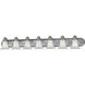 Opal Glass 7 Light 48 inch Polished Chrome Bath Vanity Wall Light