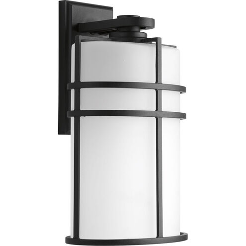 Format 1 Light 16 inch Textured Black Outdoor Wall Lantern, Large