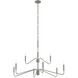 Pilar 9 Light 40 inch Brushed Nickel Chandelier Ceiling Light