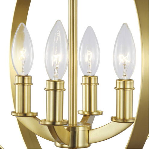Equinox 4 Light 16 inch Satin Brass Pendant Ceiling Light