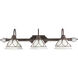 Verona 3 Light 37 inch Cobblestone Bath Vanity Wall Light
