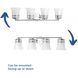 Cascadia 4 Light 32 inch Polished Chrome Bath Vanity Wall Light
