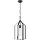 Vertex 1 Light 12 inch Matte Black Foyer Light Ceiling Light