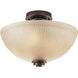 Riverside 3 Light 14 inch Heirloom Semi-Flush Mount Ceiling Light