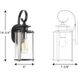 Squire Outdoor Wall Lantern in Black, Small