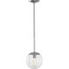 Atwell 1 Light 8 inch Brushed Nickel Pendant Ceiling Light, Small