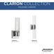Clarion 2 Light 20 inch Polished Chrome Bath Vanity Wall Light