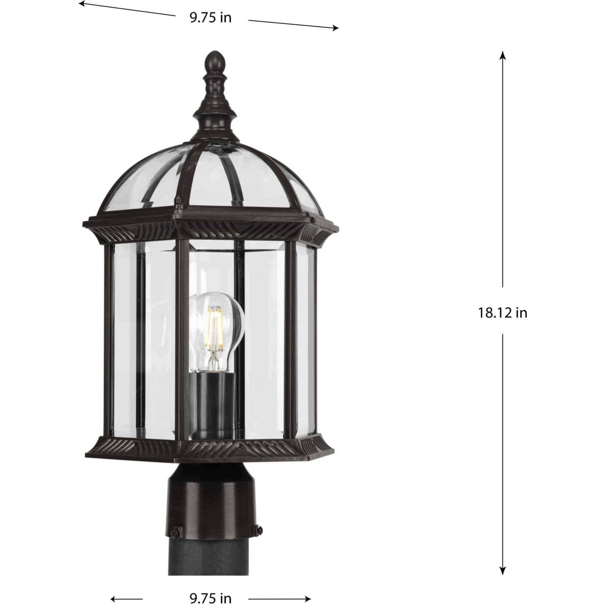 Dillard 1 Light 18 inch Antique Bronze Outdoor Post Lantern