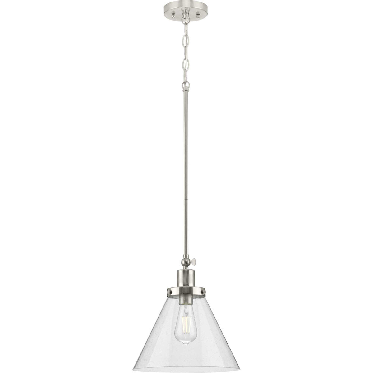 Hinton 1 Light 12 inch Brushed Nickel Pendant Ceiling Light