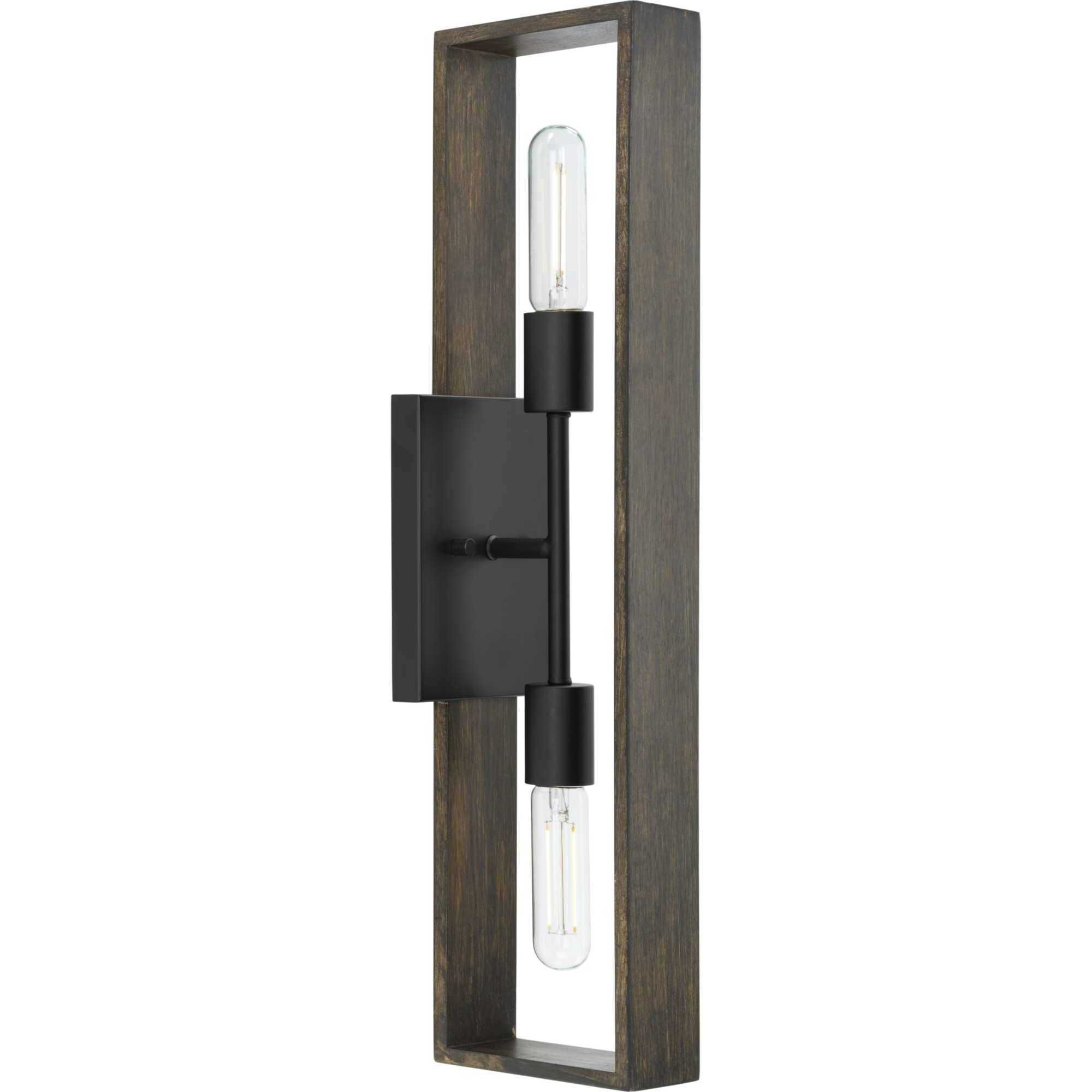 Boundary 2 Light 24 inch Matte Black Wall Bracket Wall Light, Design Series