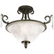 Veranda 2 Light 21 inch Espresso Semi-Flush Mount Ceiling Light
