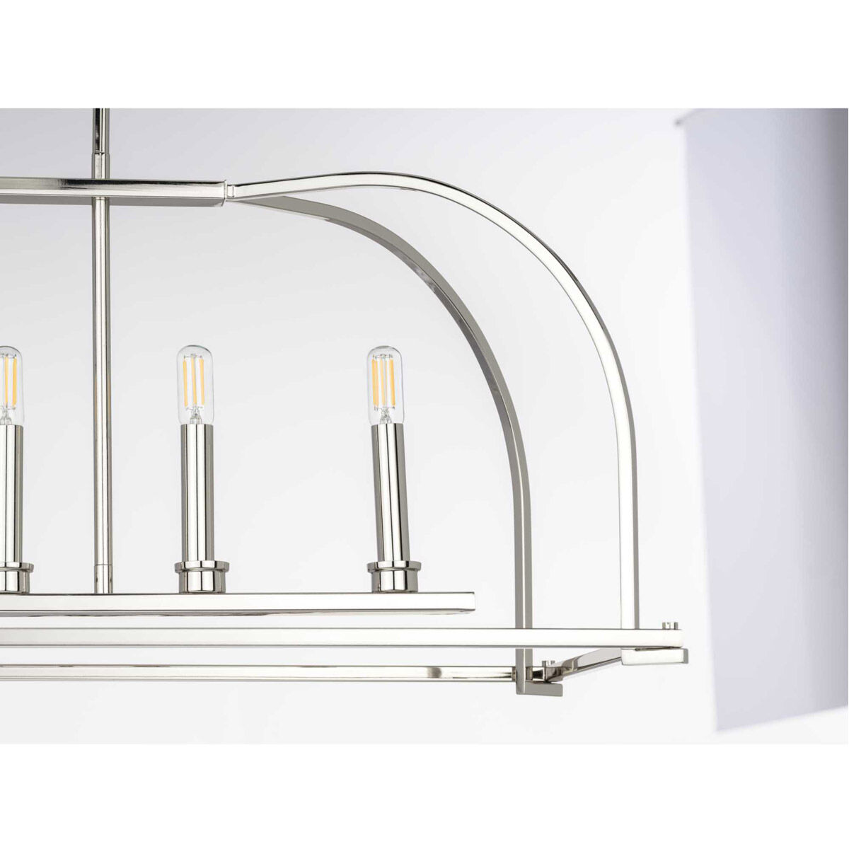 Seneca 6 Light 38.25 inch Polished Nickel Linear Chandelier Ceiling Light