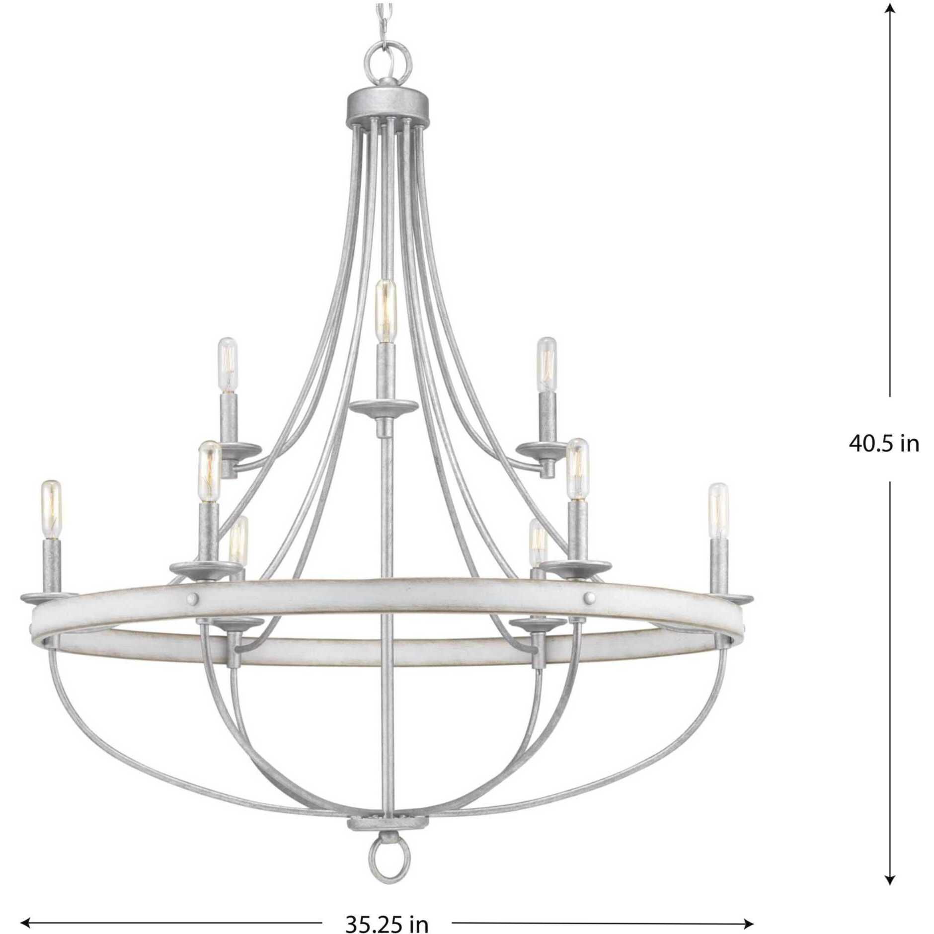 Gulliver 9 Light 35 inch Galvanized Chandelier Ceiling Light