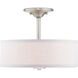 Inspire 2 Light 13 inch Brushed Nickel Semi-Flush Mount Ceiling Light