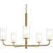 Mack 5 Light 28 inch Brushed Gold Chandelier Ceiling Light