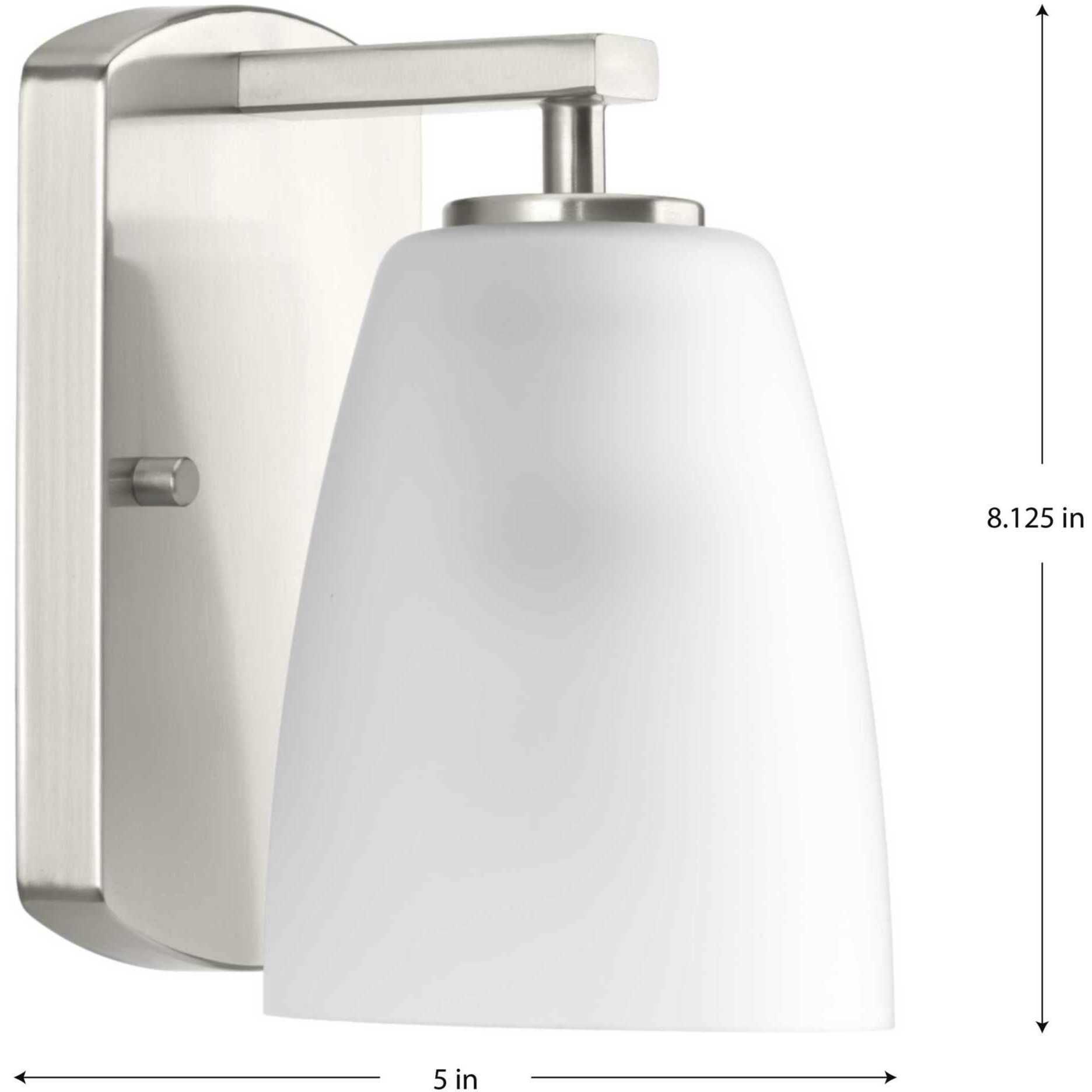 Leap 1 Light 5 inch Brushed Nickel Bath Vanity Wall Light