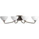 Rave 4 Light 35 inch Forged Bronze Bath Vanity Wall Light