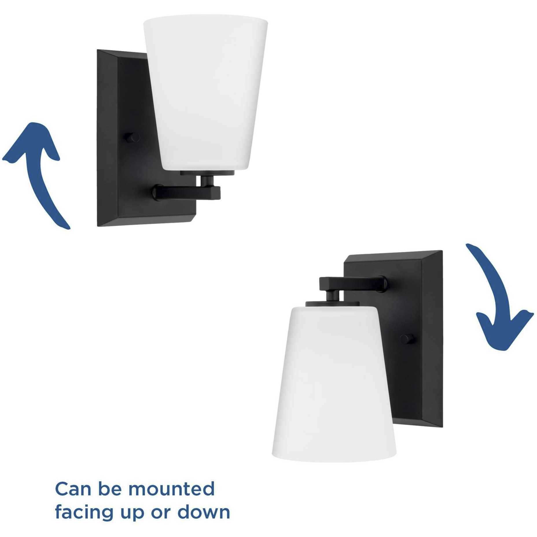 Vertex 1 Light 4.75 inch Matte Black Bath Light Wall Light