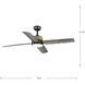 Shaffer II 56 inch Matte Black with Matte Black/Rustic Charcoal Blades Ceiling Fan, Progress LED