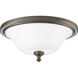 Victorian 2 Light 16 inch Venetian Bronze Close-to-Ceiling Ceiling Light