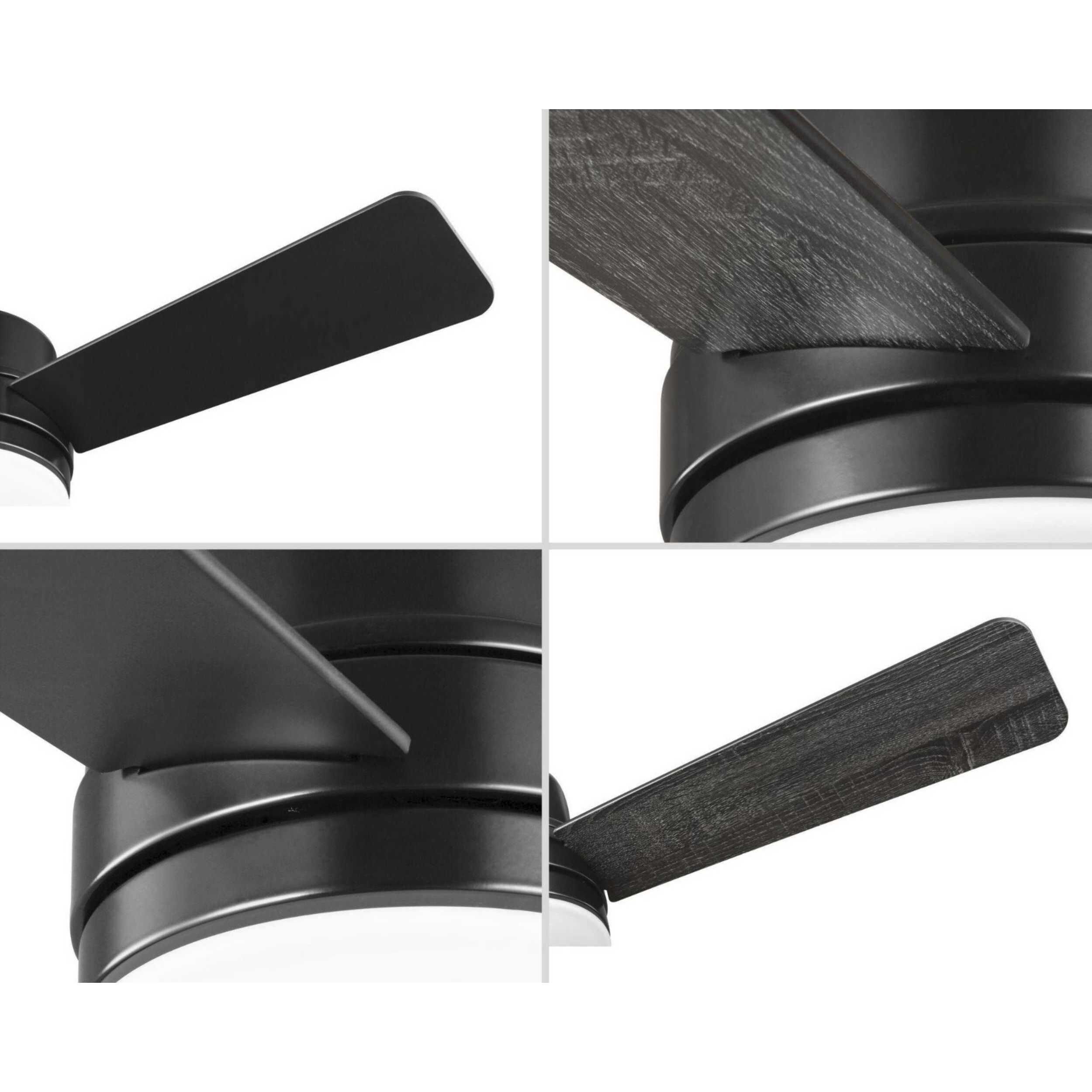 Trevina II 44 inch Black with Matte Black Blades Ceiling Fan, Progress LED