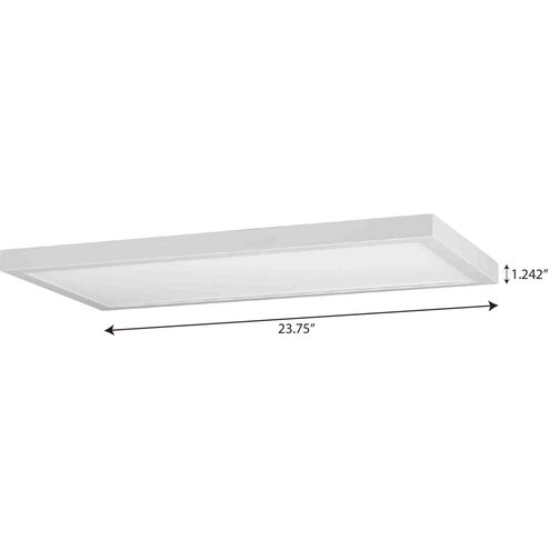 Everlume LED Satin White Linear Panel Flush Mount Ceiling Light, Progress LED