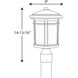 Wish LED LED 15 inch Textured Black Outdoor Post Lantern, Progress LED