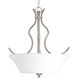 Applause 3 Light 19.62 inch Brushed Nickel Inverted Pendant Ceiling Light