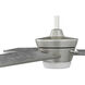 Kasota 56 inch Painted Nickel with Charcoal Linen Blades Outdoor Ceiling Fan